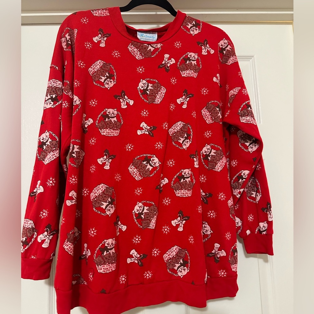 Vintage cat Christmas sweater